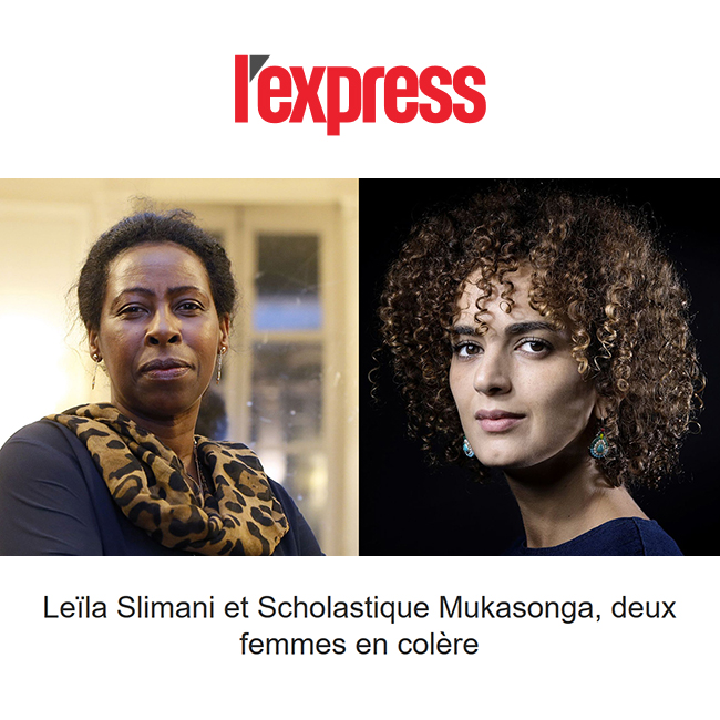 Leïla Slimani et Scholastique Mukasonga, deux femmes en colère  - l'express