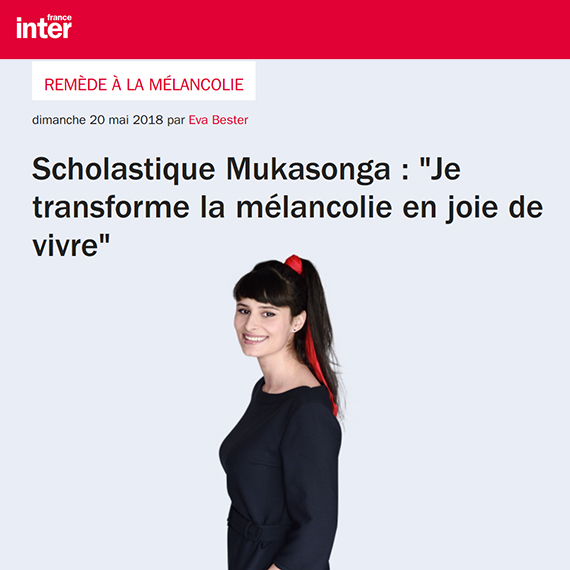 L'émission de France Inter Remède à la mélancolie présentée par Eva Bester invite Scholastique Mukasonga Rwanda