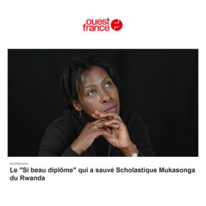 Ouest France: Le "Si beau diplôme" qui a sauvé Scholastique Mukasonga Ouest France: Le "Si beau diplôme" qui a sauvé Scholastique Mukasonga