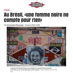 Libération: Au Brésil, une femme noir ne compte pour rien Libération: Au Brésil, une femme noir ne compte pour rien