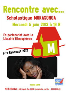 Scholastique Mukasonga à la médiathèque d'Hermanville-sur-Mer