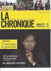 Amnesty International: Rwanda, 20 ans après le génocide - Scholastique Mukasonga