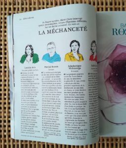 magazine Marie Claire - La méchanceté avec Patrick Besson, Scholastique Mukasonga, laetitia avia