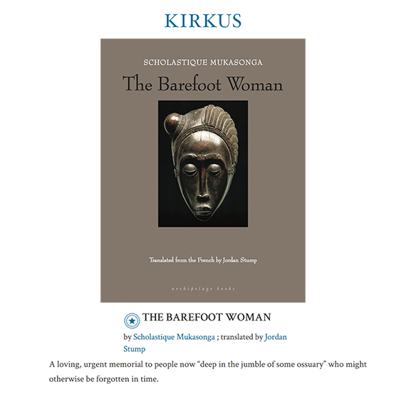 Kirkus Reviews : The Barefoot Woman - Scholastique Mukasonga