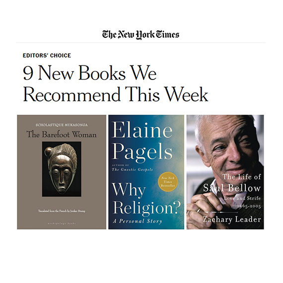 The New York Yime : "9 New Books We Recommend This Week."